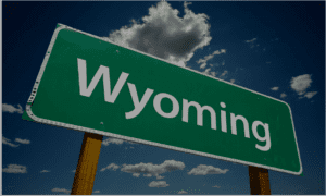 Wyoming road sign