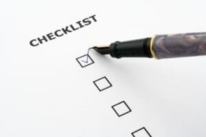 Checklist boxes with check mark