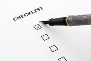 Checklist boxes with check mark