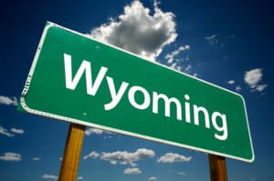 Wyoming road sign
