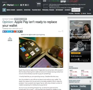 Market watch apple pay isn't ready to replace your wallet article