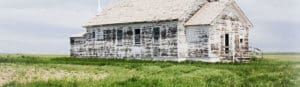 Old white wooden church photograph