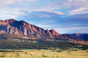 Photo landscape of the Boulder flatirons