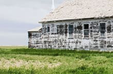 Old white wooden church photograph thumbnail