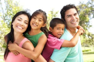 Family holding each other