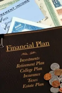 Financial plan with money