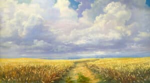 Painting, canvas, oil, created and painted by the photographer.